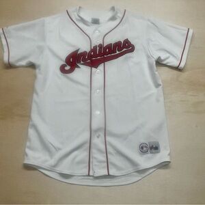 Vintage 90’s Cleveland Indians Majestic MLB Baseball Jersey XL White Stitched